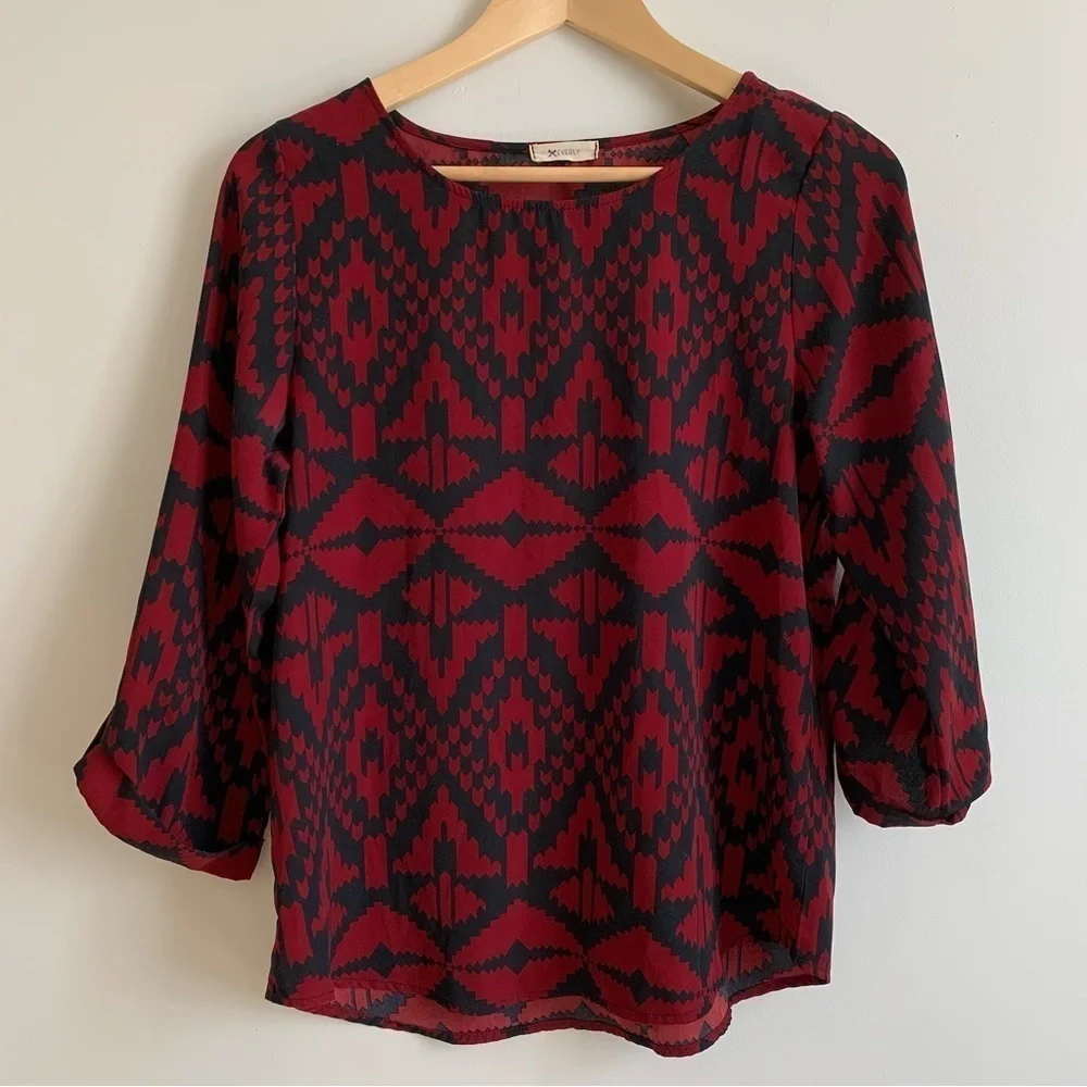 Everly Aztec Patterned Blouse - Picture 3 of 7